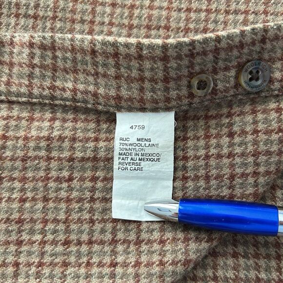 Vtg Woolrich Wool Blend 70/30 Plaid Shirt Mens 2XL Brown Shacket Outdoor 90s - Picture 11 of 12